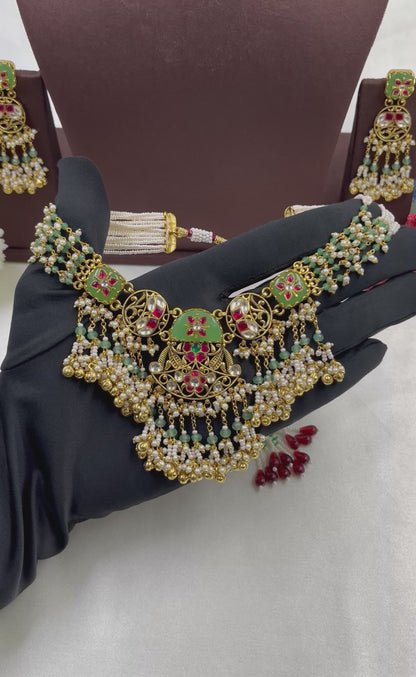 Aadhya Pachi Kundan Premium Necklace