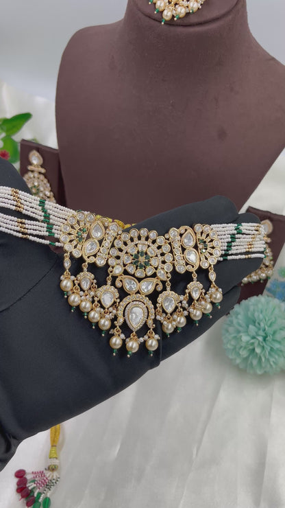 Ziva Premium Moissanite Kundan Necklace
