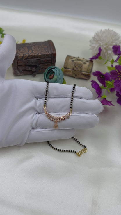 Asymmetrical Design Rose Gold Mangalsutra