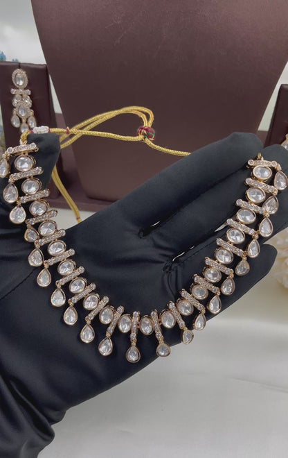 Ria Moissanite Drops Necklace