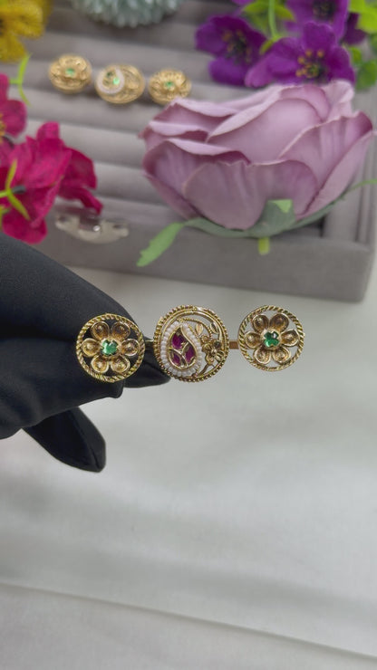 Pooja Heritage Ring (Adjustable)