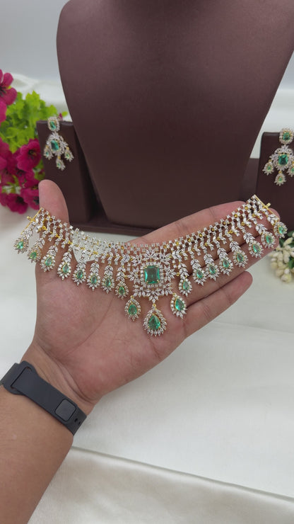 Maya American Diamond Two Tone Choke Necklace