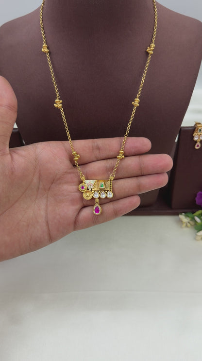 Sakshi Chorski Delicate Semi Long Necklace Set