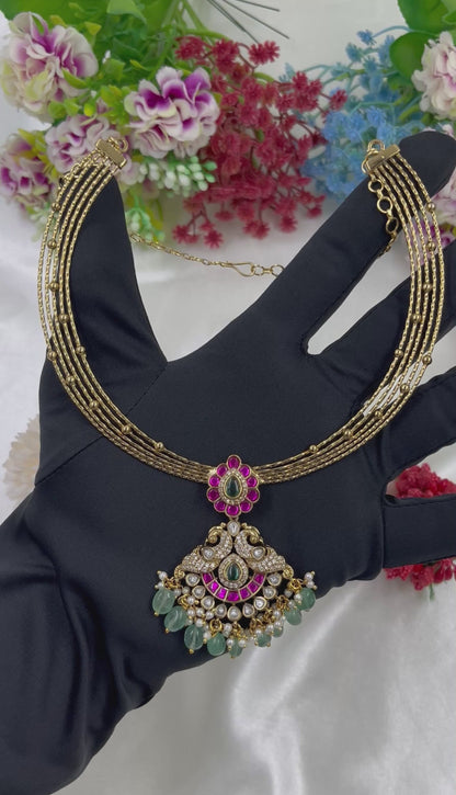 Pakhi Victorian Premium Hasli Necklace