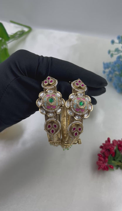 Addhi shree Heritage Jhumka Bangles (Openable)