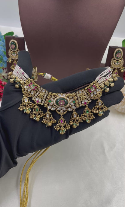 Aalia Heritage Antique Gold Necklace
