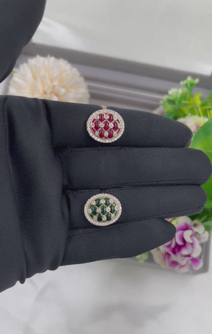Veluri Moissanite Kundan Ring