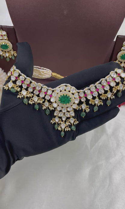 Khushi Premium Polki Kundan Necklace