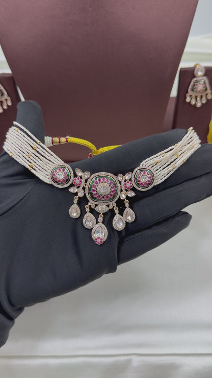 Nidhi Moissanite Necklace Set