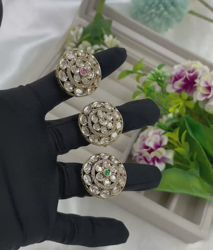 Noya Premium Moissanite Kundan Fingering