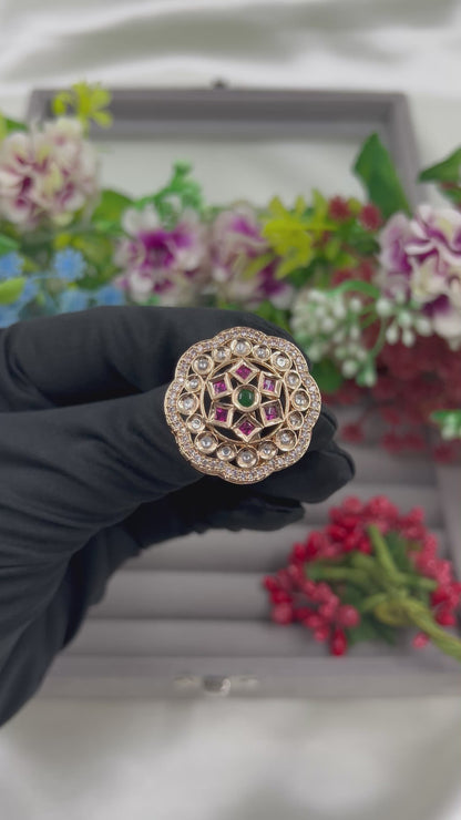Ruhana Moissanite Kundan Fingering.