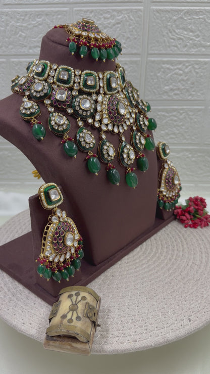 Indu Polki Kundan Necklace Set