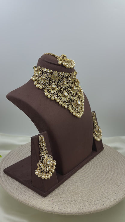 Chandrika Rajasthani Royal Pearl Choker Set