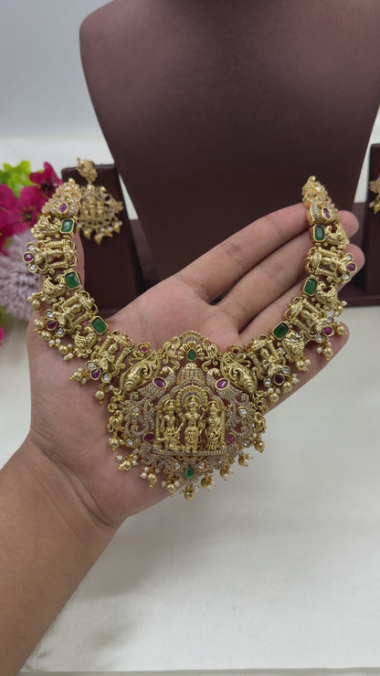 Anagha Premium South Indian Temple Necklace Set