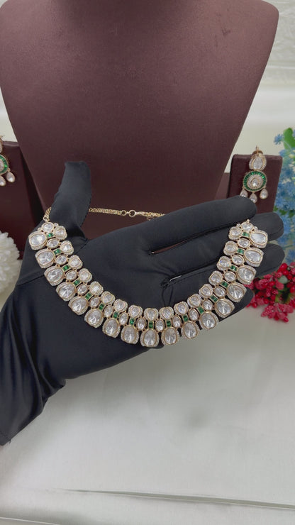 Tanu Moissanite Premium Necklace Set