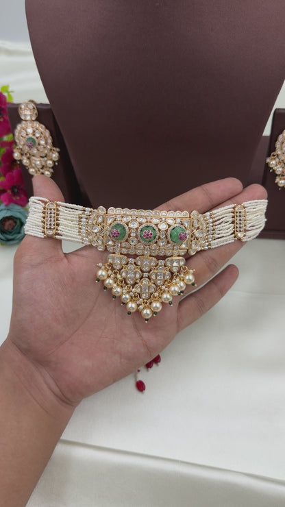Prachi Moissanite Choker Set
