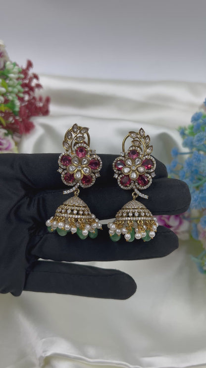 Sapna Victorian Flower Design Jhumka