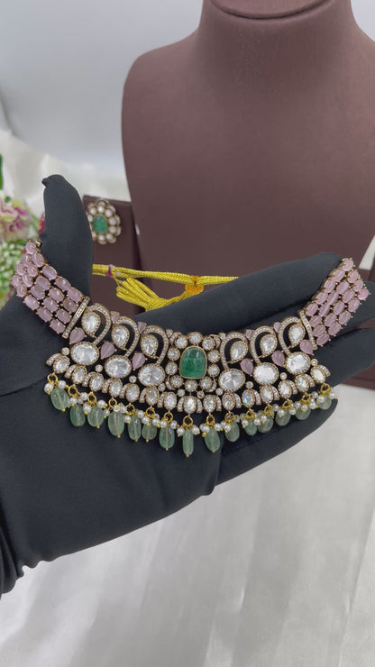Soverian Polki Kundan Choker Necklace