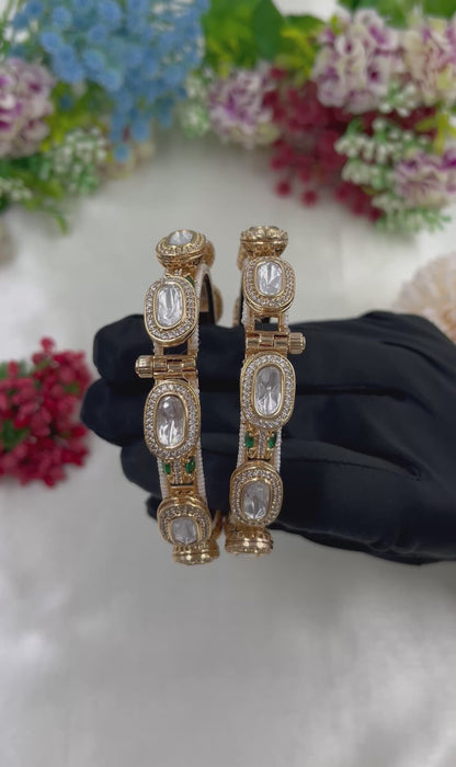 Malhara Premium Moissanite Bangles [Openable]