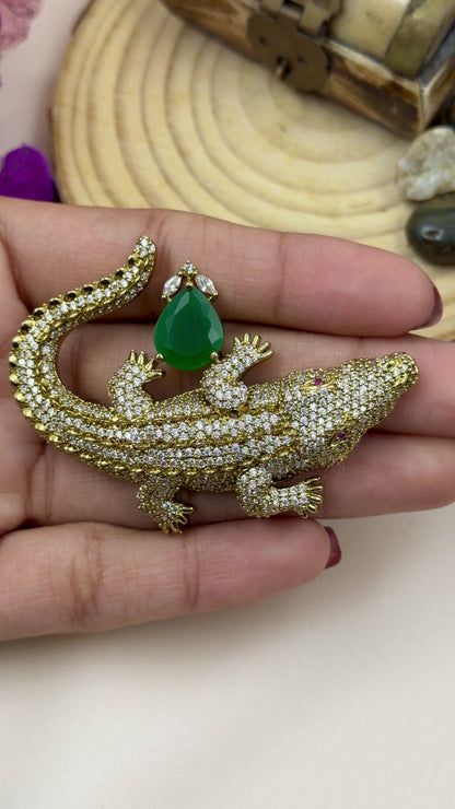 Royal Crocodile Brooch