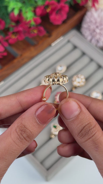 Sana Moissanite Ring (Adjustable)