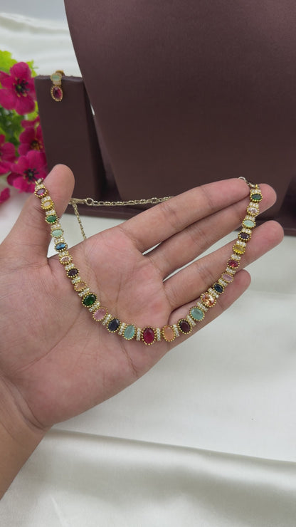 Suchita Premium Victorian Delicate Necklace Set