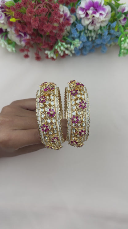 Karishma Moissanite Bangles (Openable)