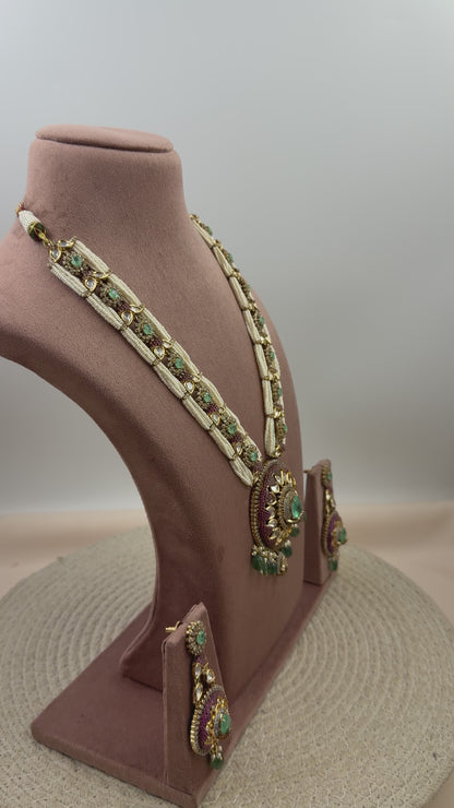 Anuradha Jaipuri Long Necklace Set
