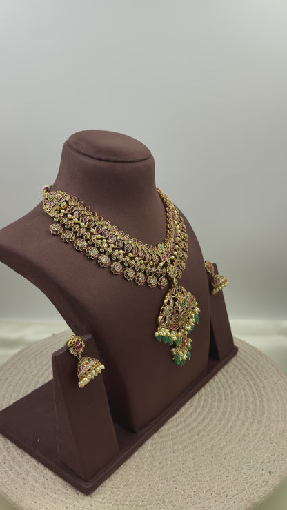 Meena Victorian Traditional Necklace Set