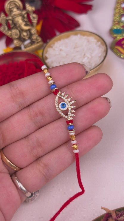 Premium Evil Eye Rakhi Lumba Set
