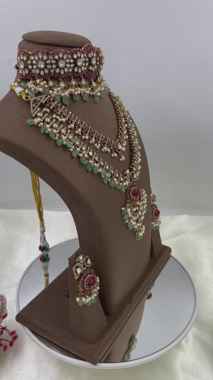 Maharani Royal Combo Moissanite Necklace.