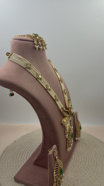 Anupama Royal Mayura Long Necklace Set