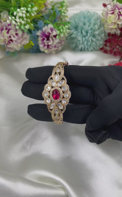 Adira Moissanite Kundan Bracelet