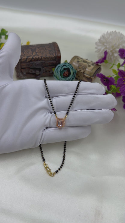 Square-Shaped Rose Gold Mangalsutra