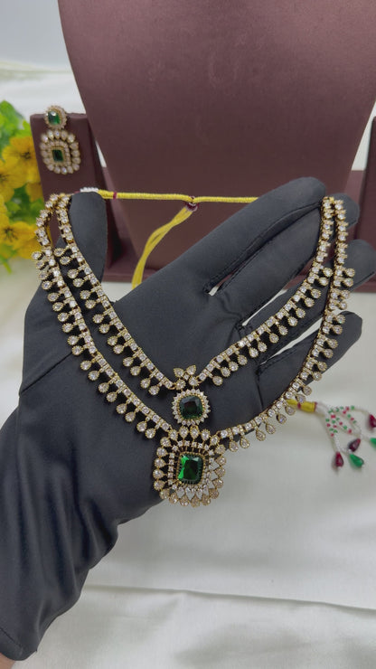 Anushka Victorian Premium Double Layer Necklace
