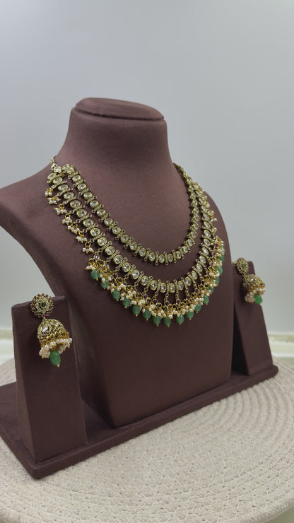 Shubhangi Victorian Premium Double Layer Necklace