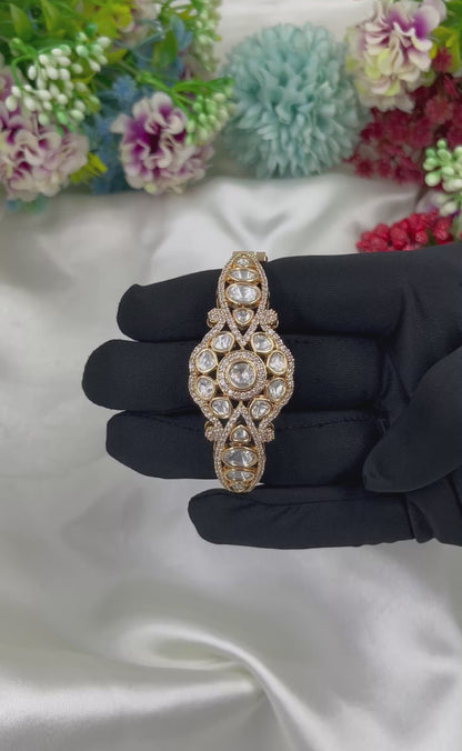 Nayab Moissanite Kundan Bracelet