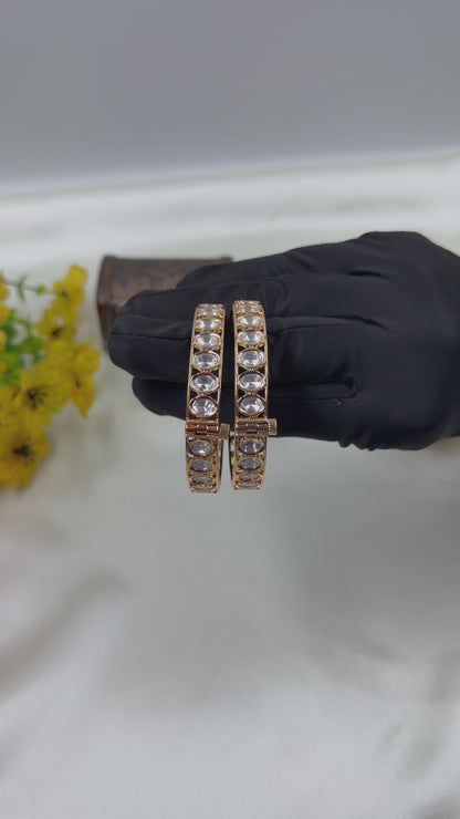 Yogita Moissanite Bangles (Openable)