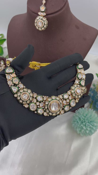 Rivaayat Royal Premium Moissanite Kundan Necklace