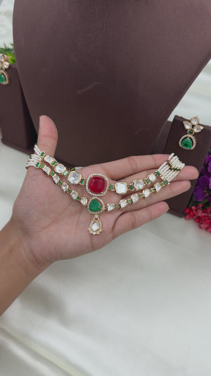 Kritika Moissanite Choker Necklace Set