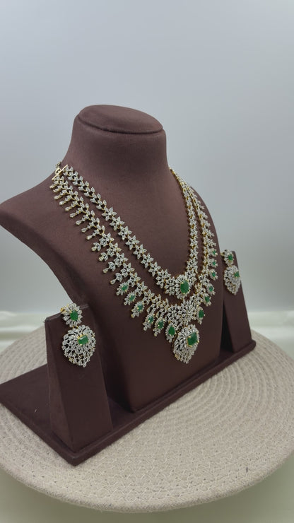 Georgina American Diamond Two Tone Necklace Set