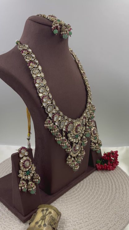 Tejal Victorian Moissanite Long Necklace