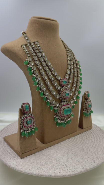 Brinda Victorian Long Necklace Set