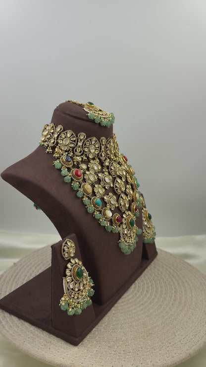 Maharani Multi Colour Kundan Choker Set