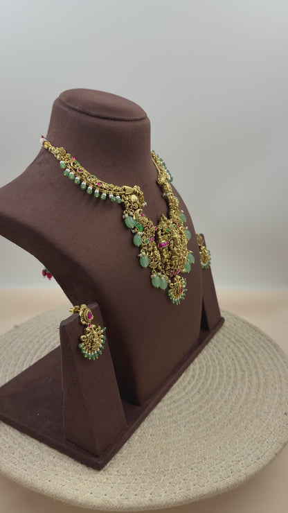 Gunjan South Traditional Temple Necklace Set