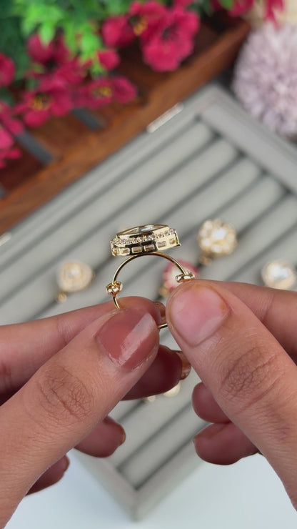 Sneha Moissanite Ring (Adjustable)