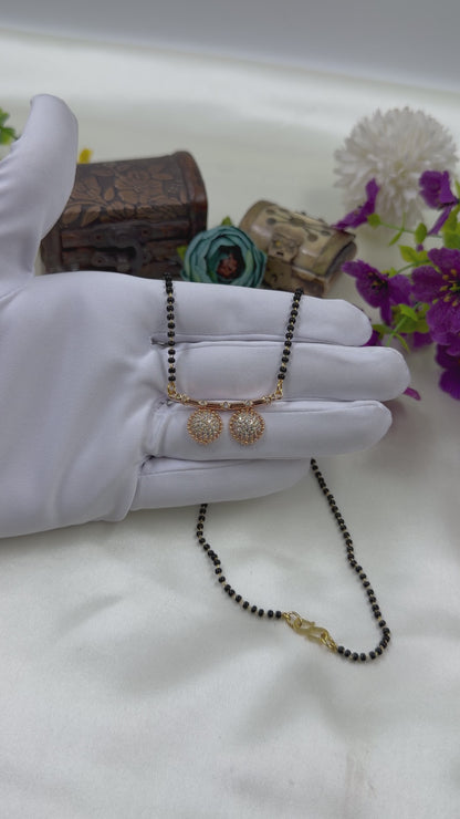 Double Dangler Rose Gold Mangalsutra