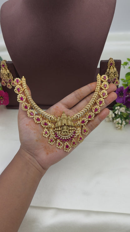 Pallavi South Temple Necklace Set