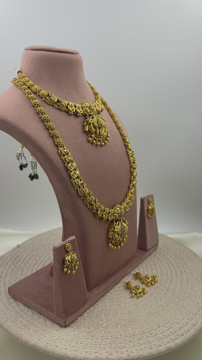 Aadhya South Traditional Combo Necklace Set
