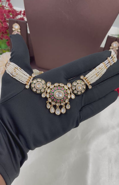 Kiara Moissanite Kundan Necklace